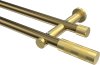 10193512-XX9538 Gardinenstange Metall 20 mm Ø 2-läufig PLATON - Mavell Messing Antik / Messing-Optik (ohne Ringe)