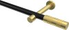 10193525-102938 Gardinenstange Metall 20 mm Ø PRESTIGE - Mavell Schwarz / Messing-Optik (ohne Ringe)