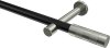 10193525-XX2939 Gardinenstange Metall 20 mm Ø PRESTIGE - Mavell Schwarz / Edelstahl-Optik (ohne Ringe)