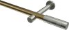 10193525-XX9539 Gardinenstange Metall 20 mm Ø PRESTIGE - Mavell Messing Antik / Edelstahl-Optik (ohne Ringe)
