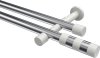 10193526-XX1232 Gardinenstange Metall 20 mm Ø 2-läufig PRESTIGE - Mavell Chrom / Weiß (ohne Ringe)