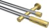 10193526-XX1238 Gardinenstange Metall 20 mm Ø 2-läufig PRESTIGE - Mavell Chrom / Messing-Optik (ohne Ringe)