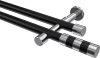 10193526-XX2912 Gardinenstange Metall 20 mm Ø 2-läufig PRESTIGE - Mavell Schwarz / Chrom (ohne Ringe)