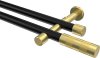 10193526-XX2938 Gardinenstange Metall 20 mm Ø 2-läufig PRESTIGE - Mavell Schwarz / Messing-Optik (ohne Ringe)