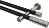 10193526-XX2939 Gardinenstange Metall 20 mm Ø 2-läufig PRESTIGE - Mavell Schwarz / Edelstahl-Optik (ohne Ringe)