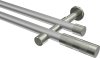 10193526-XX3339 Gardinenstange Metall 20 mm Ø 2-läufig PRESTIGE - Mavell Silbergrau / Edelstahl-Optik (ohne Ringe)