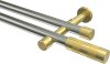 10193526-XX3938 Gardinenstange Edelstahl-Optik / Messing-Optik 20 mm Ø 2-läufig PRESTIGE - Mavell (ohne Ringe)