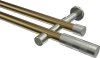 10193526-XX9539 Gardinenstange Metall 20 mm Ø 2-läufig PRESTIGE - Mavell Messing Antik / Edelstahl-Optik (ohne Ringe)