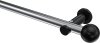 10193611-101229 Gardinenstange Metall 20 mm Ø PLATON - Luino Chrom / Schwarz (ohne Ringe)