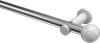 10193611-101232 Gardinenstange Metall 20 mm Ø PLATON - Luino Chrom / Weiß (ohne Ringe)