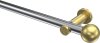 10193611-XX1238 Gardinenstange Metall 20 mm Ø PLATON - Luino Chrom / Messing-Optik (ohne Ringe)