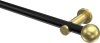 10193611-XX2938 Gardinenstange Metall 20 mm Ø PLATON - Luino Schwarz / Messing-Optik (ohne Ringe)