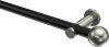 10193611-102939 Gardinenstange Metall 20 mm Ø PLATON - Luino Schwarz / Edelstahl-Optik (ohne Ringe)