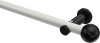 10193611-103229 Gardinenstange Metall 20 mm Ø PLATON - Luino Weiß / Schwarz (ohne Ringe)