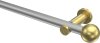 10193611-XX3338 Gardinenstange Metall 20 mm Ø PLATON - Luino Silbergrau / Messing-Optik (ohne Ringe)