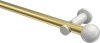 10193611-XX3832 Gardinenstange Metall 20 mm Ø PLATON - Luino Messing-Optik / Weiß (ohne Ringe)