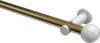 10193611-XX9532 Gardinenstange Metall 20 mm Ø PLATON - Luino Messing Antik / Weiß (ohne Ringe)