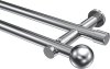 10193612-XX12 Gardinenstange Metall 20 mm Ø 2-läufig PLATON - Luino Chrom (ohne Ringe)