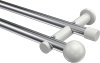 10193612-XX1232 Gardinenstange Metall 20 mm Ø 2-läufig PLATON - Luino Chrom / Weiß (ohne Ringe)