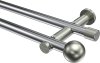 10193612-XX1239 Gardinenstange Metall 20 mm Ø 2-läufig PLATON - Luino Chrom / Edelstahl-Optik (ohne Ringe)