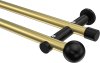10193612-XX3829 Gardinenstange Metall 20 mm Ø 2-läufig PLATON - Luino Messing-Optik / Schwarz (ohne Ringe)