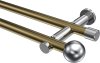 10193612-XX9512 Gardinenstange Metall 20 mm Ø 2-läufig PLATON - Luino Messing Antik / Chrom (ohne Ringe)