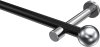 10193625-XX2912 Gardinenstange Metall 20 mm Ø PRESTIGE - Luino Schwarz / Chrom (ohne Ringe)