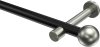 10193625-XX2939 Gardinenstange Metall 20 mm Ø PRESTIGE - Luino Schwarz / Edelstahl-Optik (ohne Ringe)
