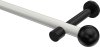 10193625-103229 Gardinenstange Metall 20 mm Ø PRESTIGE - Luino Weiß / Schwarz (ohne Ringe)