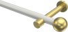 10193625-XX3238 Gardinenstange Metall 20 mm Ø PRESTIGE - Luino Weiß / Messing-Optik (ohne Ringe)