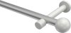 10193625-103332 Gardinenstange Metall 20 mm Ø PRESTIGE - Luino Silbergrau / Weiß (ohne Ringe)