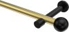 10193625-XX3829 Gardinenstange Metall 20 mm Ø PRESTIGE - Luino Messing-Optik / Schwarz (ohne Ringe)