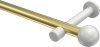 10193625-XX3832 Gardinenstange Metall 20 mm Ø PRESTIGE - Luino Messing-Optik / Weiß (ohne Ringe)