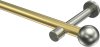 10193625-XX3839 Gardinenstange Messing-Optik / Edelstahl-Optik 20 mm Ø PRESTIGE - Luino (ohne Ringe)