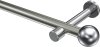 10193625-103912 Gardinenstange Metall 20 mm Ø PRESTIGE - Luino Edelstahl-Optik / Chrom (ohne Ringe)