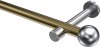 10193625-XX9512 Gardinenstange Metall 20 mm Ø PRESTIGE - Luino Messing Antik / Chrom (ohne Ringe)