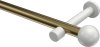 10193625-XX9532 Gardinenstange Metall 20 mm Ø PRESTIGE - Luino Messing Antik / Weiß (ohne Ringe)