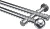 10193626-XX12 Gardinenstange Metall 20 mm Ø 2-läufig PRESTIGE - Luino Chrom (ohne Ringe)