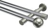 10193626-XX1239 Gardinenstange Metall 20 mm Ø 2-läufig PRESTIGE - Luino Chrom / Edelstahl-Optik (ohne Ringe)