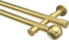 10193626-XX38 Gardinenstange Messing-Optik 20 mm Ø 2-läufig PRESTIGE - Luino (ohne Ringe)