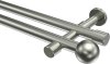 10193626-XX39 Gardinenstange Edelstahl-Optik 20 mm Ø 2-läufig PRESTIGE - Luino (ohne Ringe)