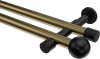 10193626-109529 Gardinenstange Metall 20 mm Ø 2-läufig PRESTIGE - Luino Messing Antik / Schwarz (ohne Ringe)