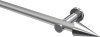 10193711-XX3312 Gardinenstange Metall 20 mm Ø PLATON - Savio Silbergrau / Chrom (ohne Ringe)