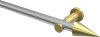 10193711-XX3338 Gardinenstange Metall 20 mm Ø PLATON - Savio Silbergrau / Messing-Optik (ohne Ringe)