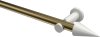 10193711-XX9532 Gardinenstange Metall 20 mm Ø PLATON - Savio Messing Antik / Weiß (ohne Ringe)