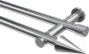 10193712-XX12 Gardinenstange Metall 20 mm Ø 2-läufig PLATON - Savio Chrom (ohne Ringe)