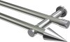 10193712-XX3912 Gardinenstange Metall 20 mm Ø 2-läufig PLATON - Savio Edelstahl-Optik / Chrom (ohne Ringe)