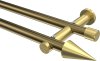 10193712-XX9538 Gardinenstange Metall 20 mm Ø 2-läufig PLATON - Savio Messing Antik / Messing-Optik (ohne Ringe)
