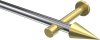 10193725-XX1238 Gardinenstange Metall 20 mm Ø PRESTIGE - Savio Chrom / Messing-Optik (ohne Ringe)