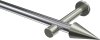 10193725-101239 Gardinenstange Metall 20 mm Ø PRESTIGE - Savio Chrom / Edelstahl-Optik (ohne Ringe)